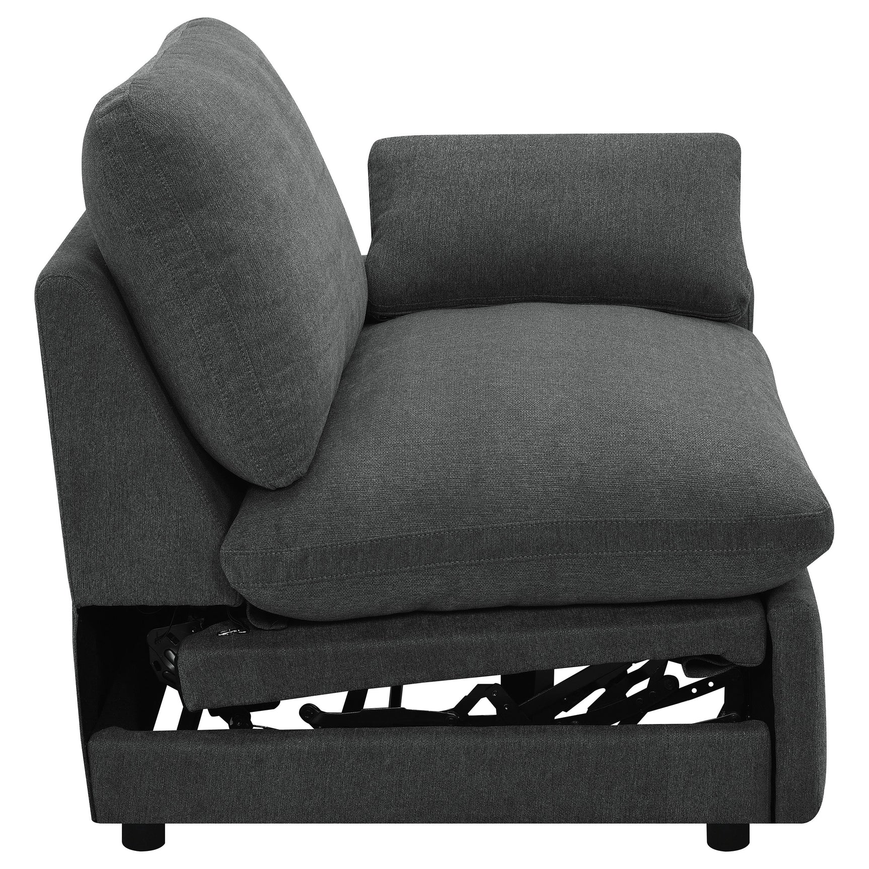 Collins Modular RAF Power Recliner Dark Grey - Tampa Furniture Outlet