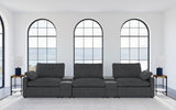 Collins 5-Piece Power Reclining Home Theater Seating Dark Grey - Tampa Furniture Outlet