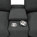 Collins 5-Piece Power Reclining Home Theater Seating Dark Grey - Tampa Furniture Outlet