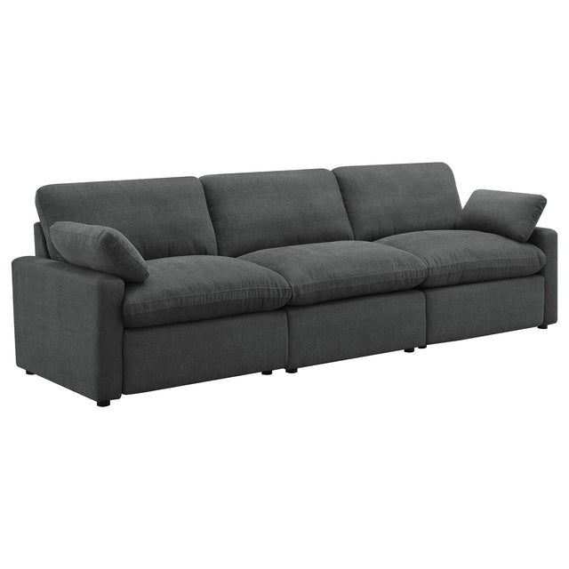 Tampa Furniture Outlet - Coaster - Collins Modular Power Sofa Dark Grey - 609531P