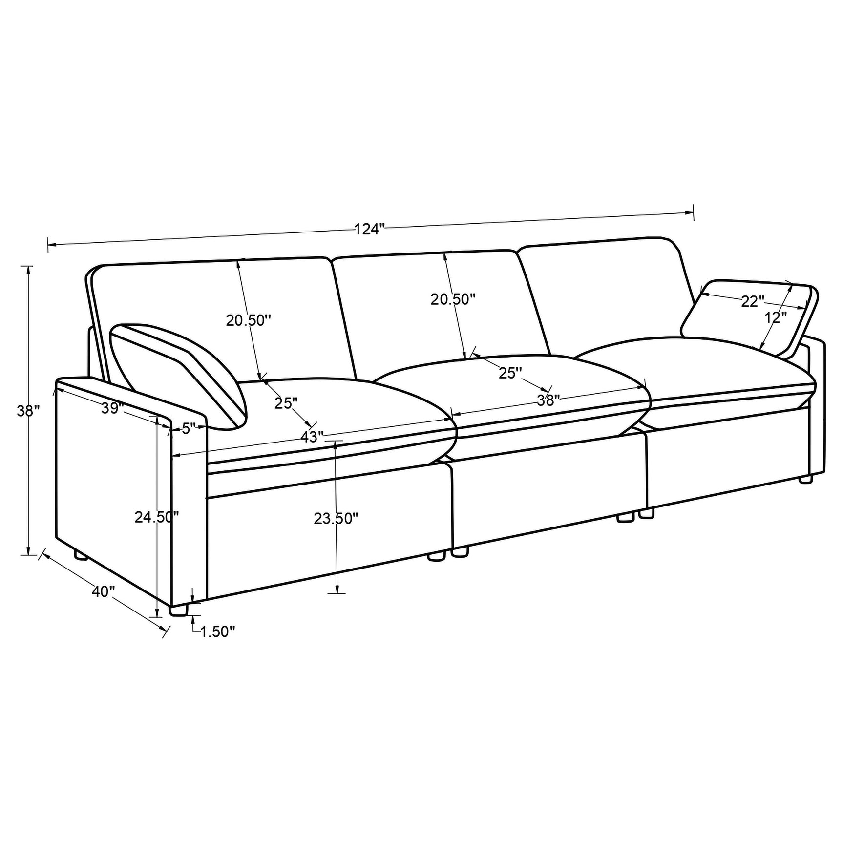 Collins Modular Power Sofa Dark Grey - Tampa Furniture Outlet