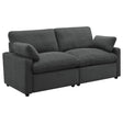 Tampa Furniture Outlet - Coaster - Collins Modular Power Loveseat Dark Grey - 609532P