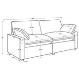 Collins Modular Power Loveseat Dark Grey - Tampa Furniture Outlet
