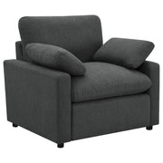Tampa Furniture Outlet - Coaster - Collins Upholstered Power Recliner Chair Dark Grey - 609533P