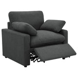 Collins Upholstered Power Recliner Chair Dark Grey - Tampa Furniture Outlet