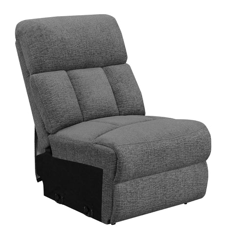 Tampa Furniture Outlet - Coaster - Bahrain Upholstered Armless Chair Charcoal - 609540AC