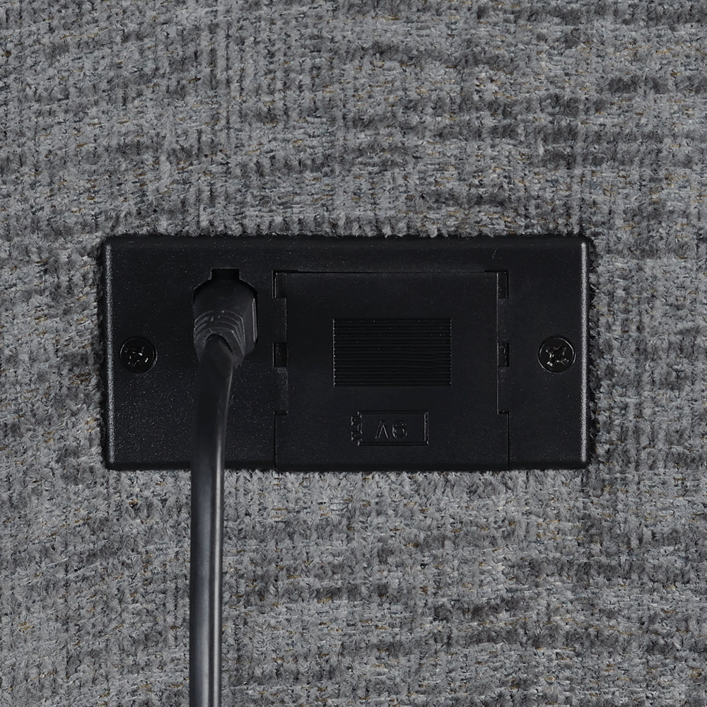 Bahrain Upholstered Armless Recliner Charcoal - Tampa Furniture Outlet