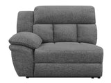 Bahrain Upholstered LAF Power Recliner Charcoal - Tampa Furniture Outlet