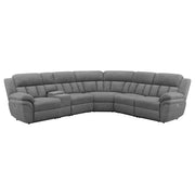 Tampa Furniture Outlet - Coaster - Bahrain 6-piece Modular Power Reclining Sectional Charcoal - 609540P