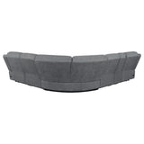 Bahrain 6-piece Modular Power Reclining Sectional Charcoal - Tampa Furniture Outlet