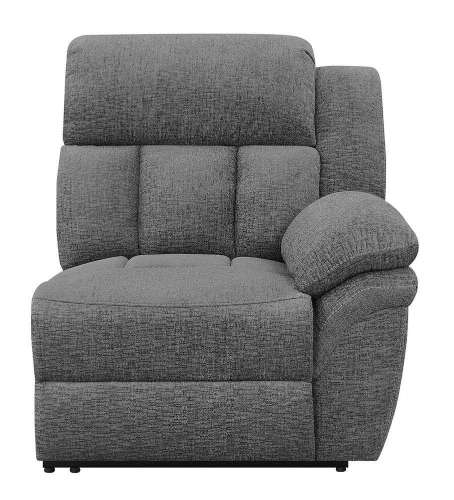 Tampa Furniture Outlet - Coaster - Bahrain Upholstered RAF Power Recliner Charcoal - 609540RRP