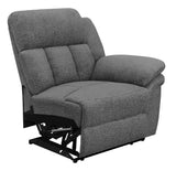 Bahrain Upholstered RAF Recliner Charcoal - Tampa Furniture Outlet