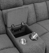 Bahrain 6-piece Modular Reclining Sectional Sofa Charcoal - Tampa Furniture Outlet