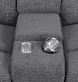Bahrain 6-piece Modular Reclining Sectional Sofa Charcoal - Tampa Furniture Outlet