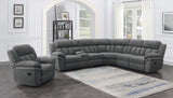 Bahrain 6-piece Modular Reclining Sectional Sofa Charcoal - Tampa Furniture Outlet