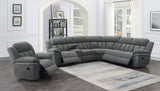 Bahrain 6-piece Modular Reclining Sectional Sofa Charcoal - Tampa Furniture Outlet