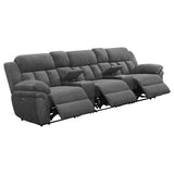 Tampa Furniture Outlet - Coaster - Bahrain 5-piece Power Home Theater Seating Charcoal - 609541PT