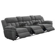 Tampa Furniture Outlet - Coaster - Bahrain 5-piece Power Home Theater Seating Charcoal - 609541PT