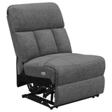 Bahrain 5-piece Power Home Theater Seating Charcoal - Tampa Furniture Outlet