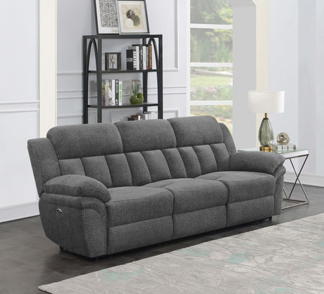 Bahrain Upholstered Power Sofa Charcoal - Tampa Furniture Outlet