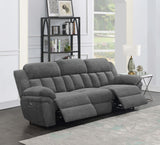 Bahrain Upholstered Power Sofa Charcoal - Tampa Furniture Outlet