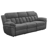 Tampa Furniture Outlet - Coaster - Bahrain Upholstered Power Sofa Charcoal - 609541P