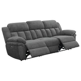 Bahrain Upholstered Power Sofa Charcoal - Tampa Furniture Outlet