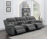 Bahrain 5-piece Upholstered Home Theater Seating Charcoal - Tampa Furniture Outlet