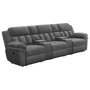 Tampa Furniture Outlet - Coaster - Bahrain 5-piece Upholstered Home Theater Seating Charcoal - 609541T