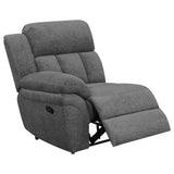 Bahrain 5-piece Upholstered Home Theater Seating Charcoal - Tampa Furniture Outlet