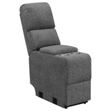 Bahrain 5-piece Upholstered Home Theater Seating Charcoal - Tampa Furniture Outlet