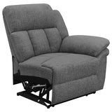 Bahrain 5-piece Upholstered Home Theater Seating Charcoal - Tampa Furniture Outlet
