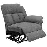 Bahrain 5-piece Upholstered Home Theater Seating Charcoal - Tampa Furniture Outlet
