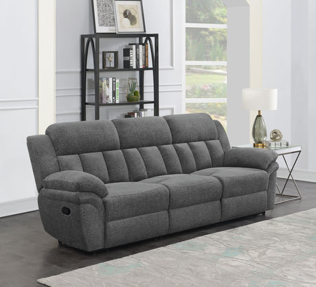 Bahrain Upholstered Motion Sofa Charcoal - Tampa Furniture Outlet