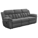 Tampa Furniture Outlet - Coaster - Bahrain Upholstered Motion Sofa Charcoal - 609541