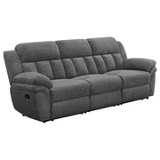 Tampa Furniture Outlet - Coaster - Bahrain Upholstered Motion Sofa Charcoal - 609541