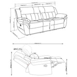 Bahrain Upholstered Motion Sofa Charcoal - Tampa Furniture Outlet