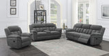 Bahrain Upholstered Motion Sofa Charcoal - Tampa Furniture Outlet