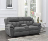 Bahrain Upholstered Power Loveseat Charcoal - Tampa Furniture Outlet