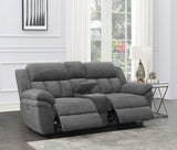 Bahrain Upholstered Power Loveseat Charcoal - Tampa Furniture Outlet