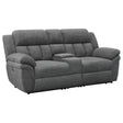 Tampa Furniture Outlet - Coaster - Bahrain Upholstered Power Loveseat Charcoal - 609542P