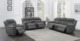 Bahrain Upholstered Power Loveseat Charcoal - Tampa Furniture Outlet