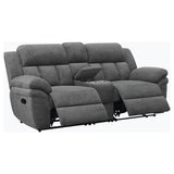 Bahrain Upholstered Motion Loveseat Charcoal - Tampa Furniture Outlet