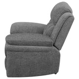Bahrain Upholstered Power Glider Recliner Charcoal - Tampa Furniture Outlet