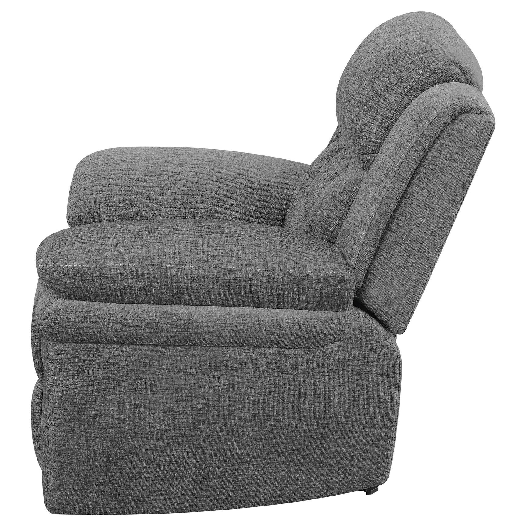 Bahrain Upholstered Power Glider Recliner Charcoal - Tampa Furniture Outlet