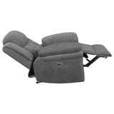 Bahrain Upholstered Power Glider Recliner Charcoal - Tampa Furniture Outlet