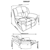 Bahrain Upholstered Power Glider Recliner Charcoal - Tampa Furniture Outlet