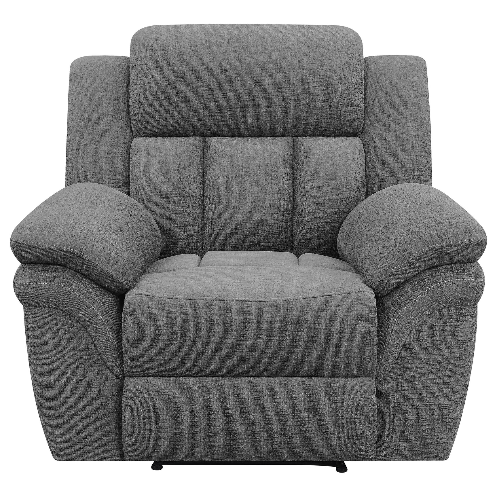 Bahrain Upholstered Glider Recliner Charcoal - Tampa Furniture Outlet