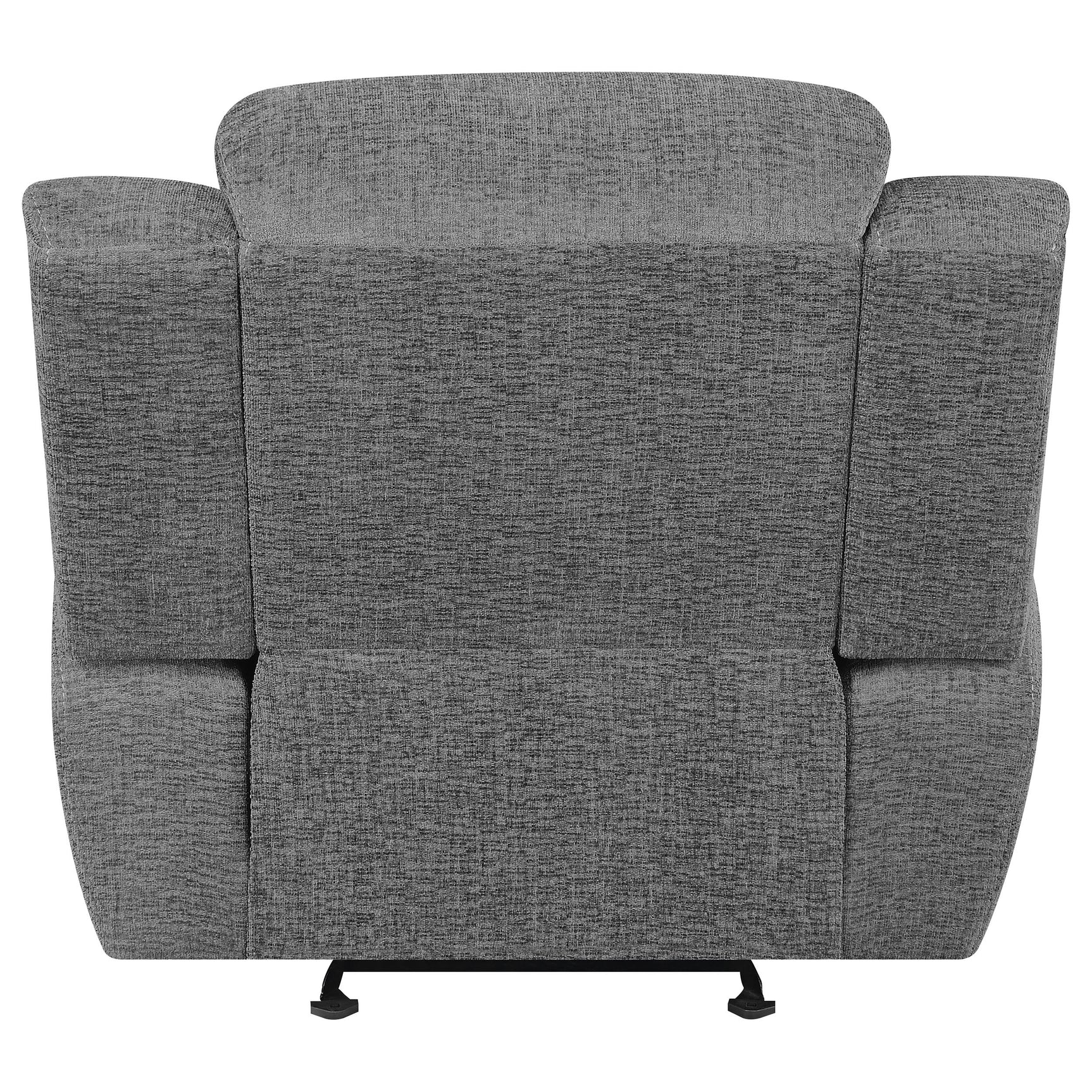 Bahrain Upholstered Glider Recliner Charcoal - Tampa Furniture Outlet