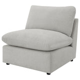 Collins Modular Armless Chair Grey - Tampa Furniture Outlet